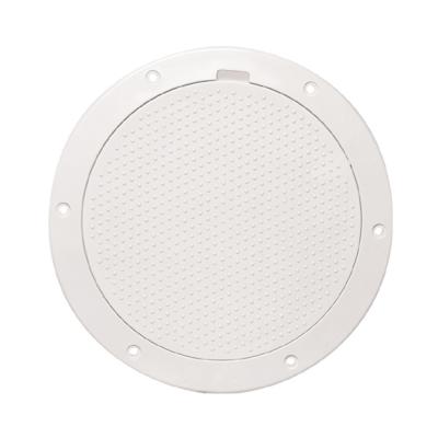 Beckson 6&quot; Non-Skid Pry-Out Deck Plate - White