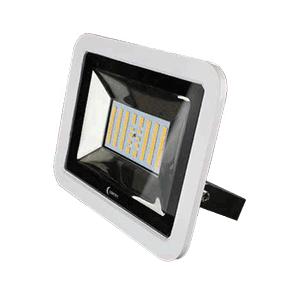 Lunasea 35W Slimline LED Floodlight, 12/24V, Cool White, 4800 Lumens, 3 Cord - White Housing