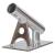 Lee's MX Pro Series Fixed Angle Center Rigger Holder - 30 Degree - 1.5&quot; ID - Bright Silver