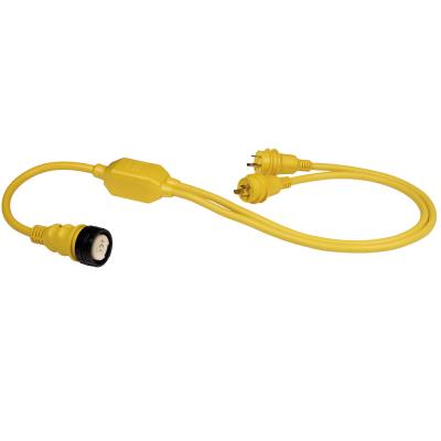 Marinco RY504-2-30 50A Female to 2-30A Male Reverse &quot;Y&quot; Cable