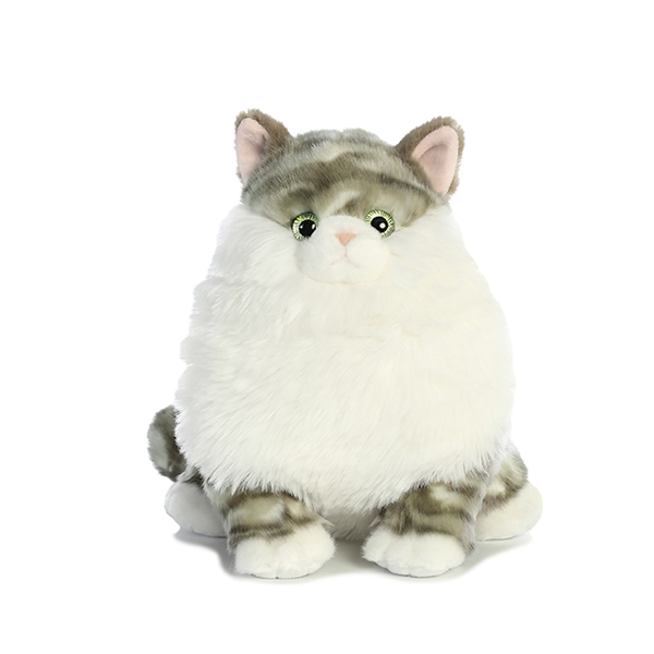 Stuffed Gray Tabby Cat Fat Cats, Aurora