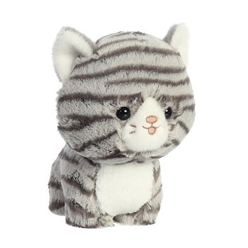 Grey Stuffed Tabby Cat Teddy Pets Plush by Aurora