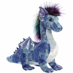 Zion the Blue Designer Stuffed Dragon Luxe Boutique Plush by Aurora