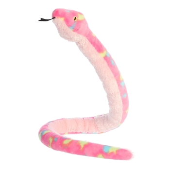 51 Inch Colorful Bubblegum Snake Stuffed Animal by Aurora