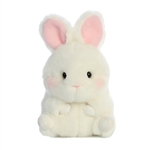 Bunbun the White Bunny Stuffed Animal 5 Inch Rolly Pet by Aurora