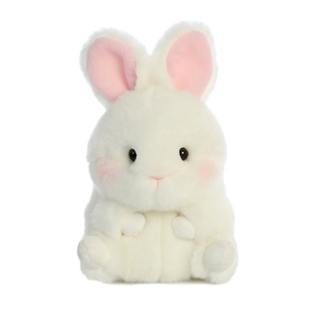 Bunbun the White Bunny Stuffed Animal 5 Inch Rolly Pet by Aurora