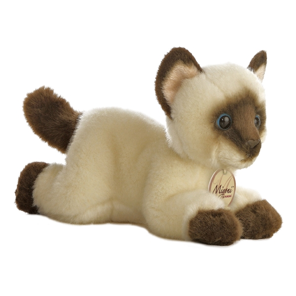 Realistic Stuffed Siamese Cat 8 Inch Plush Cat By Aurora at