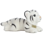 Realistic Stuffed White Tiger 8 Inch Plush Wild Cat By Aurora