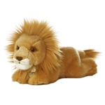 Realistic Stuffed Lion 8 Inch Plush Wild Cat By Aurora