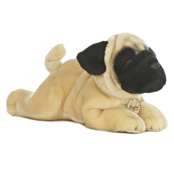 Realistic Stuffed Pug 11 Inch Plush Dog By Aurora