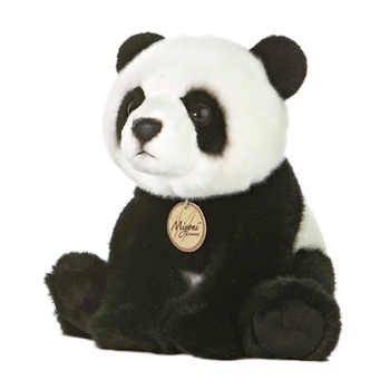 Realistic Stuffed Panda 7 Inch Sitting Miyoni Plush by Aurora