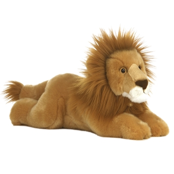 Realistic Stuffed Lion 16 Inch Plush Wild Cat By Aurora