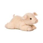 Realistic Stuffed Pig 8 Inch Plush Animal by Aurora