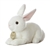 Realistic Stuffed White Bunny 8 Inch Plush Animal by Aurora
