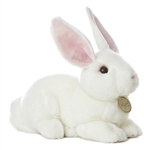 Realistic Stuffed White Rabbit 10 Inch Plush Animal by Aurora