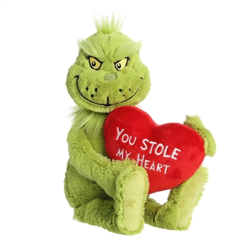 Dr. Seuss You Stole My Heart Plush Grinch by Aurora