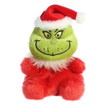 Dr. Seuss Stuffed Santa Grinch Palm Pals Plush by Aurora