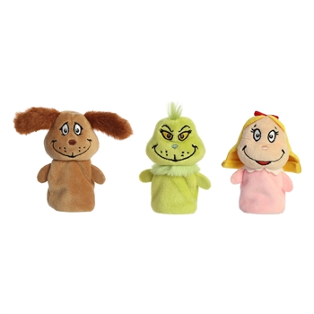 Dr. Seuss Grinch Plush Finger Puppet Set by Aurora