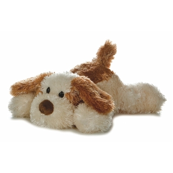 Scruff the Brown and Tan Stuffed Dog Mini Flopsie by Aurora