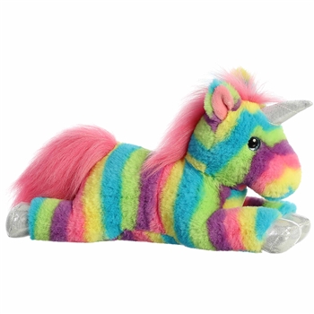 Rainbow Stripes Unicorn Stuffed Animal by Aurora