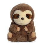 Seth the Stuffed Sloth 7 Inch Rolly Pet Plush by Aurora