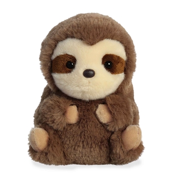 Seth the Stuffed Sloth 7 Inch Rolly Pet Plush by Aurora