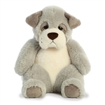 Slouching Plump Gray Dog Stuffed Animal Sluuumpy Plush by Aurora