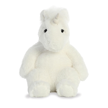 Slouching Plump White Unicorn Stuffed Animal Sluuumpy Plush by Aurora