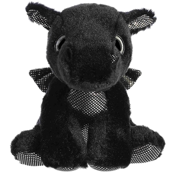 Rogue the Small Black Stuffed Dragon Big Eyed Sparkle Tales by Aurora