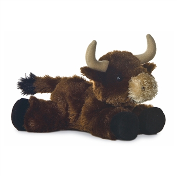 Little Toro the Stuffed Brown Bull Mini Flopsie by Aurora