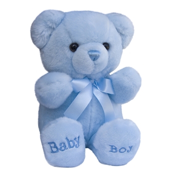 10 Inch Plush Blue Baby Boy Teddy Bear By Ebba