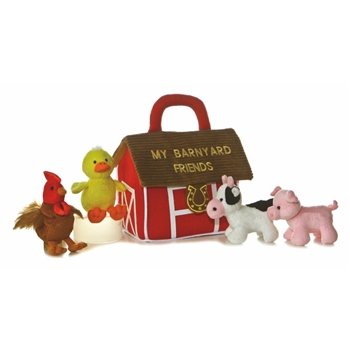 My Barnyard Friends Plush Farm Animals Playset for Babies by Ebba