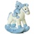 Musical Plush Blue Rocking Horse With Teddy Bear By Ebba