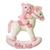 Musical Plush Pink Rocking Horse With Teddy Bear By Ebba