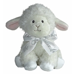 Blessing the Baby Safe Plush Lamb with Jesus Loves Me Bow by Aurora