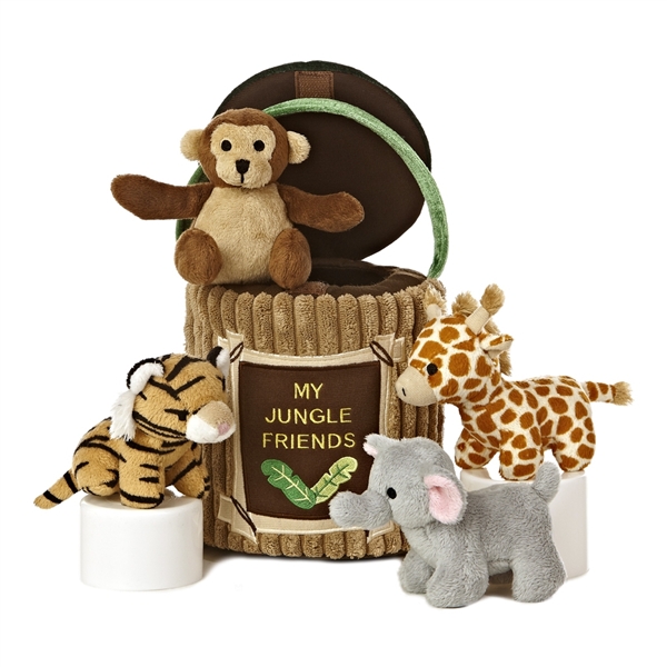 My Jungle Friends Plush Safari Animals Playset for Babies | Ebba | Stuffed  Safari
