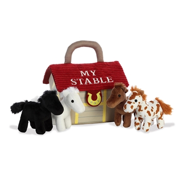 My Stable Plush Horses Playset for Babies by Ebba