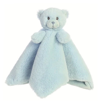 Plush Blue Teddy Baby Blanket by Ebba