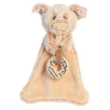 Cuddlers Plush Peppy the Pig Baby Teether by Ebba