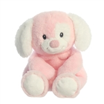 Poofies Pink Baby Safe Pup Stuffed Animal by Ebba