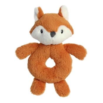 Foxie the Fox Plush Baby Rattle by Ebba