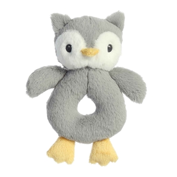 Owie the Owl Plush Baby Rattle by Ebba