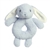 Dewey Sky Plush Bunny Baby Rattle by Ebba