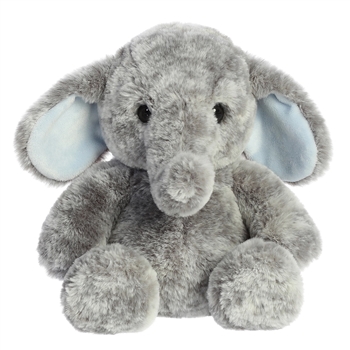 Emery the 13 Inch Blue Baby Safe Elephant Stuffed Animal by Ebba