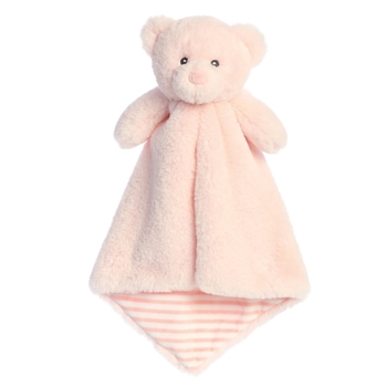 Kori the Rose Pink Plush Teddy Bear Luvster Baby Blanket by Ebba