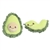 Precious Produce Baby Safe Plush Avocado Rattle and Crinkle Toy Set by Ebba