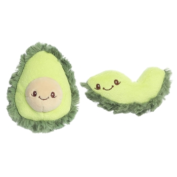 Precious Produce Baby Safe Plush Avocado Rattle and Crinkle Toy Set by Ebba