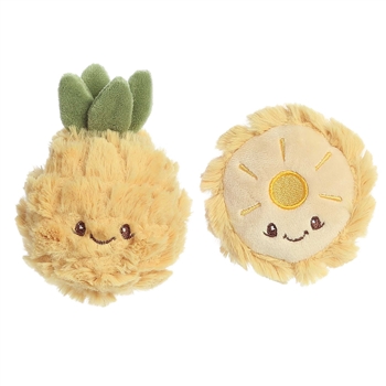 Precious Produce Baby Safe Plush Pineapple Rattle and Crinkle Toy Set by Ebba