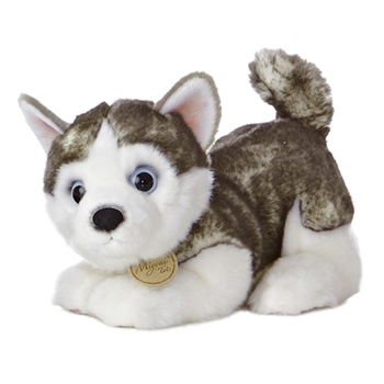 Realistic Stuffed Siberian Husky Puppy 10 Inch Plush Dog by Aurora