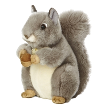Realistic Stuffed Gray Squirrel 10 Inch Plush Animal by Aurora